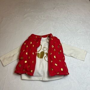 Healthtex Red and Gold Baby Garment